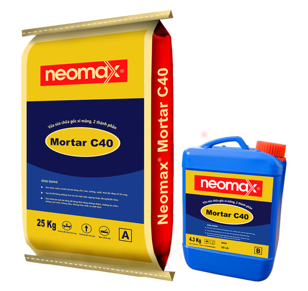 Neomax Mortar C40 – Vữa sửa chữa bê tông 2 thành phần